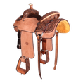 Load image into Gallery viewer, Saddle 13.5 OLIN YOUNG 1/2 Tooled