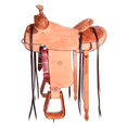 Load image into Gallery viewer, Saddle 15,5 COWBOY 3/4 TOOLED