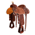 Load image into Gallery viewer, Saddle 14.5 OLIN YOUNG 7/8 Tooled