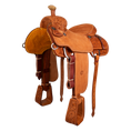 Load image into Gallery viewer, Saddle 14.5 OLIN YOUNG 3/4 Tooled