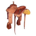 Load image into Gallery viewer, Saddle 16 MTM 3/4 tooled