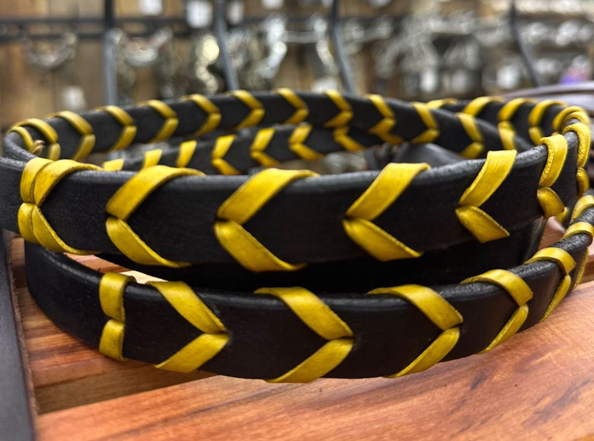 SK Leather Braided Reins