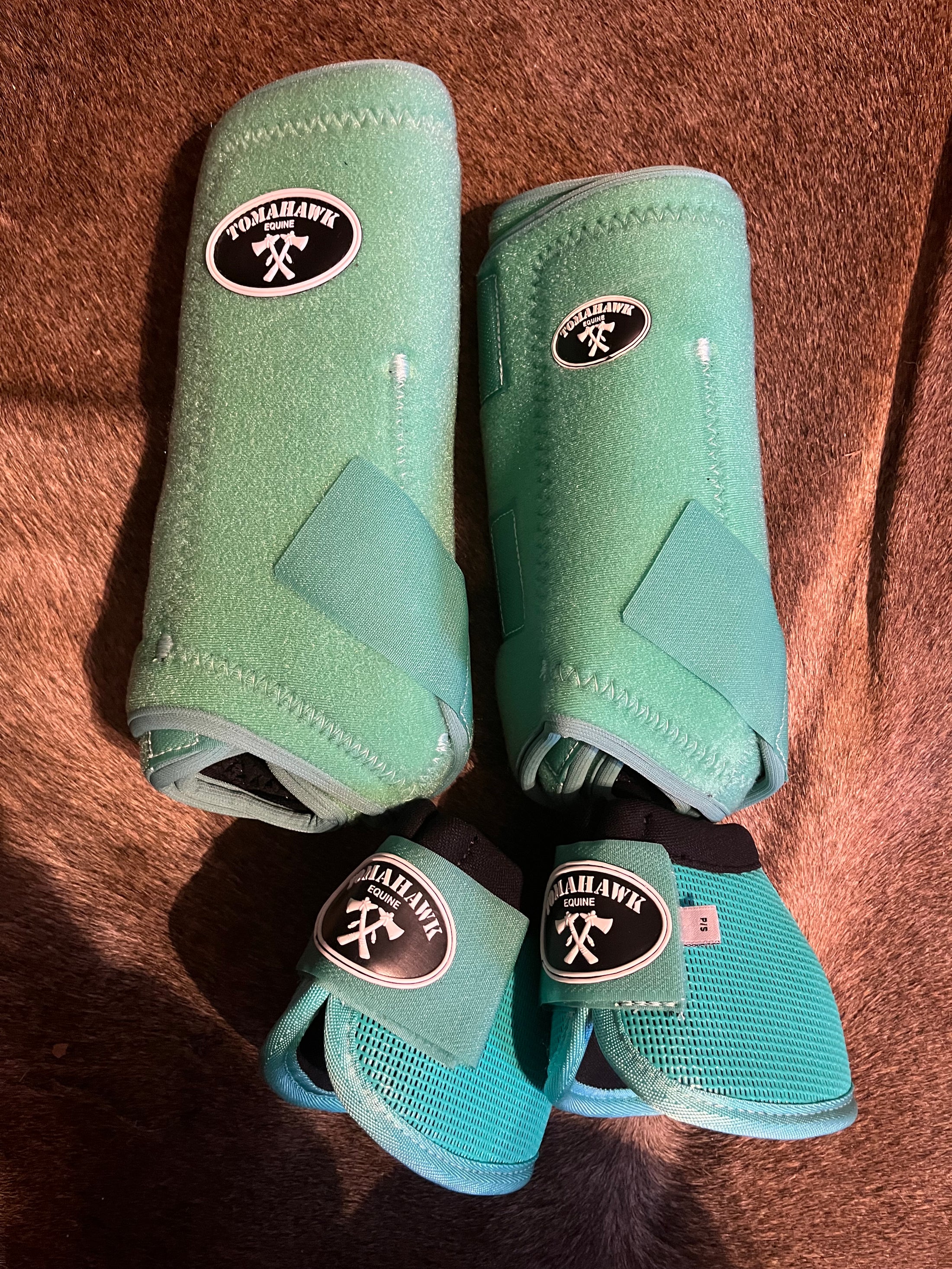 Turquoise Sport Boots- Full set with Bell Boots