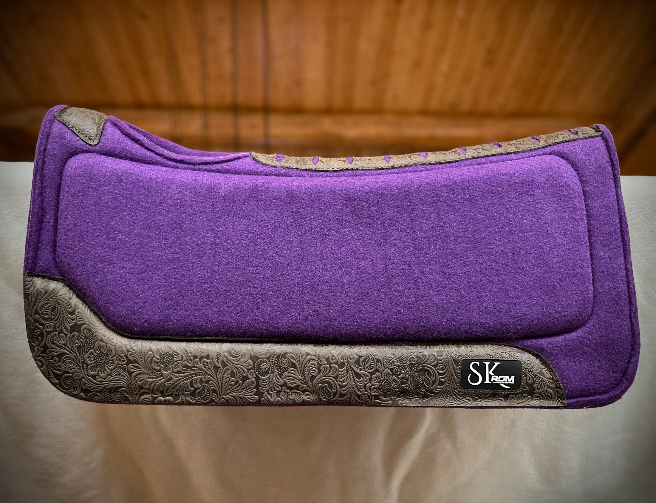 Purple / Tooled Brown Leathers ROM Pad - CA