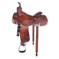 Load image into Gallery viewer, Saddle 15 COW HORSE 3/4 Tooled
