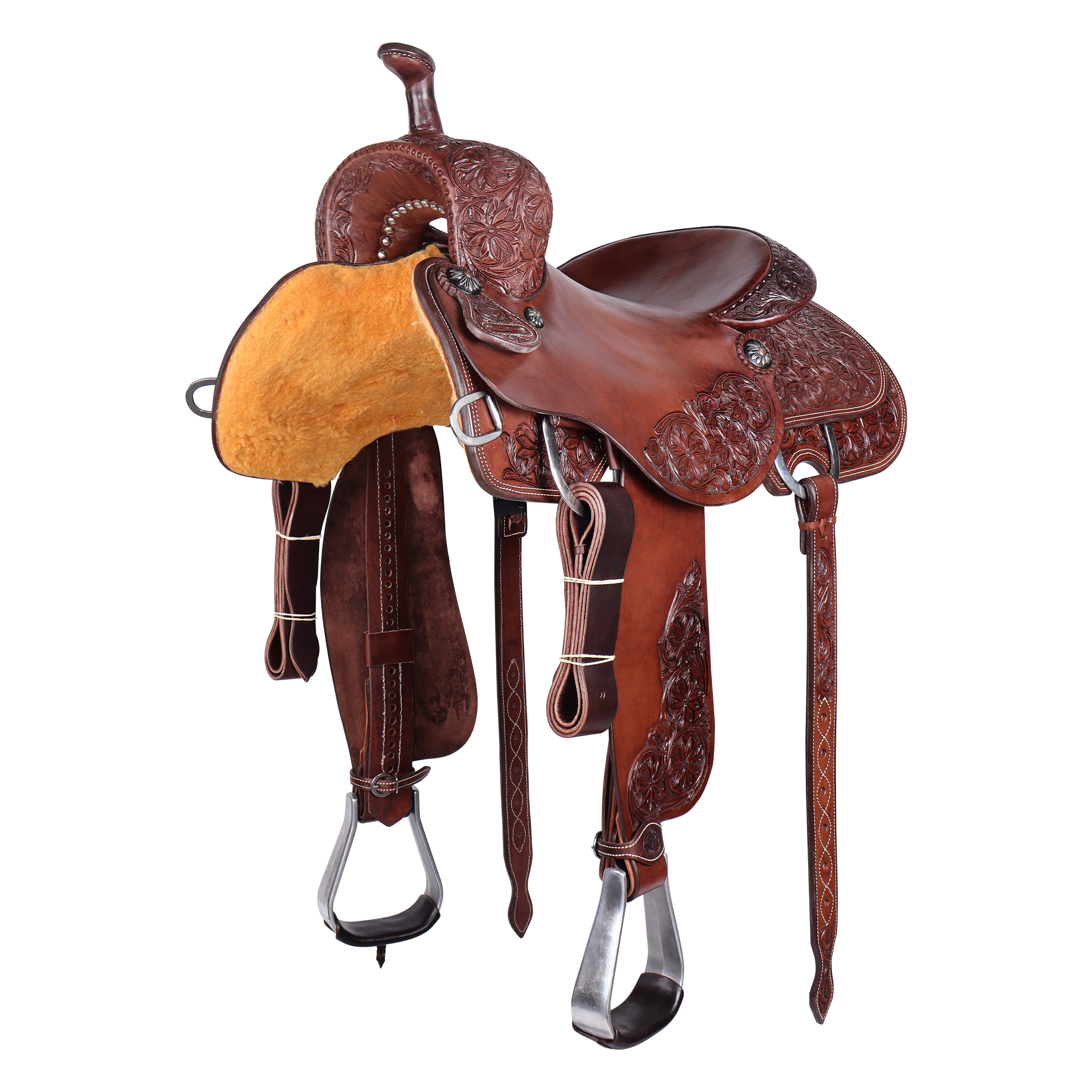 Saddle 15 COW HORSE 3/4 Tooled