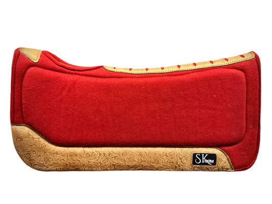 Red / Tooled Caramelo Leathers ROM Pad - CA