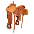 Load image into Gallery viewer, Saddle 15.5 OLIN YOUNG  7/8 Tooled
