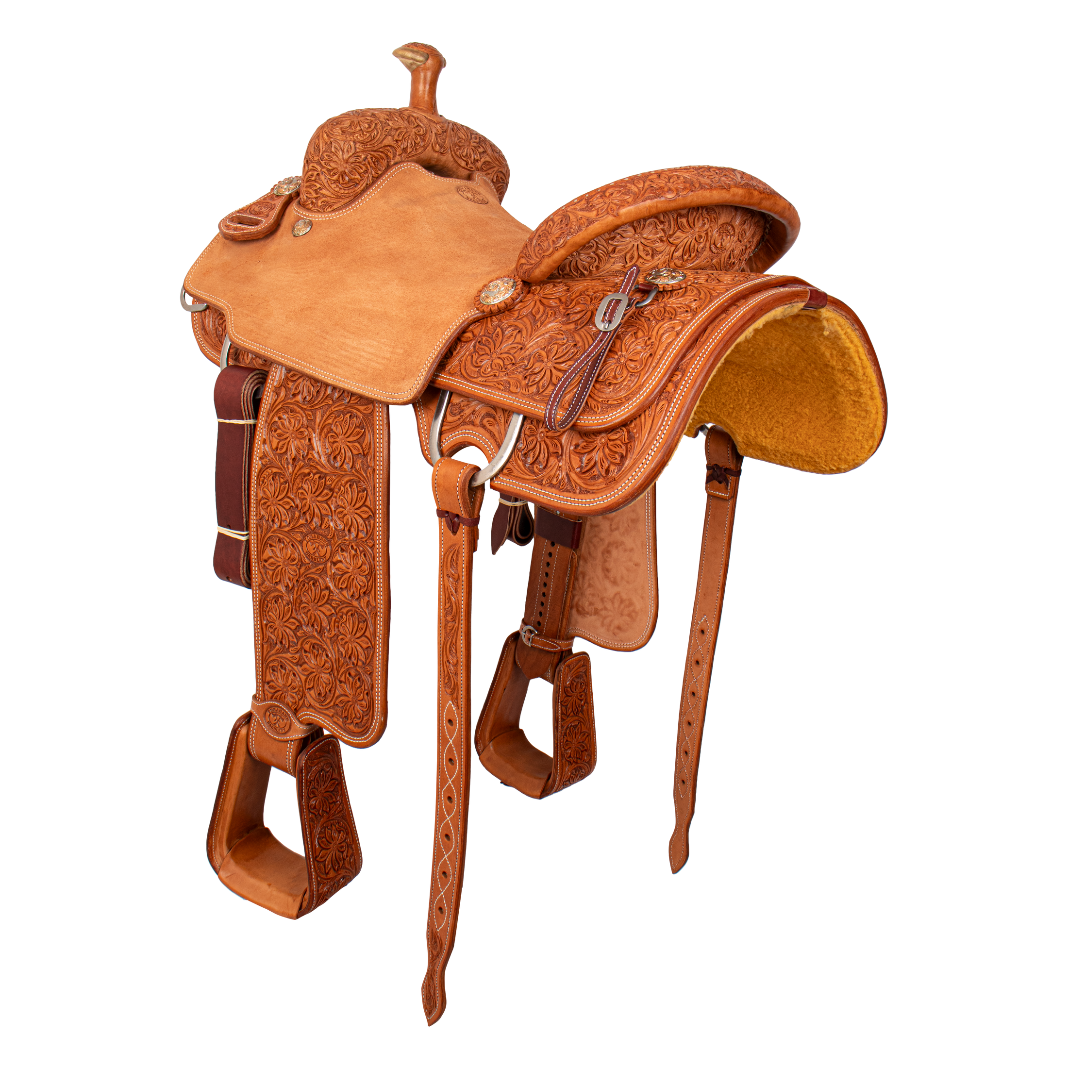 Saddle 15.5 OLIN YOUNG  7/8 Tooled