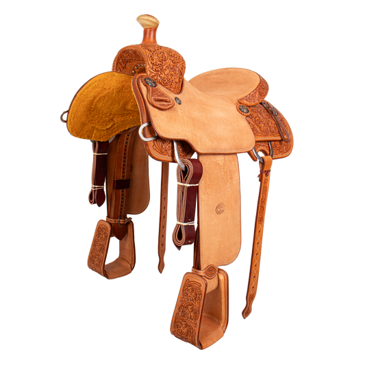 Saddle 15.5 OLIN YOUNG 7/8 Tooled
