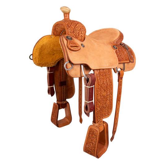 Saddle 15 OLIN YOUNG  7/8 Tooled