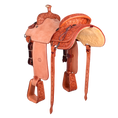 Load image into Gallery viewer, Saddle 16 OLIN YOUNG 3/4 TOOLED
