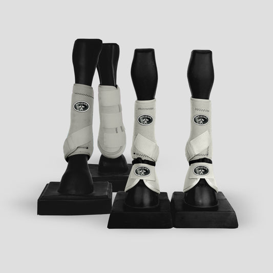 White  Sport Boots- Full set with Bell Boots